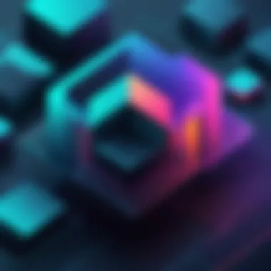 Geometric Abstraction in Website Layout Design Abstract geometric shapes representing website layout