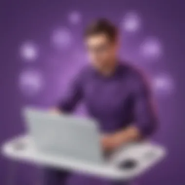 Illustration of a user accessing Yahoo's advanced tools