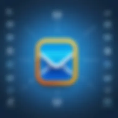 Illustration showcasing various email validation symbols