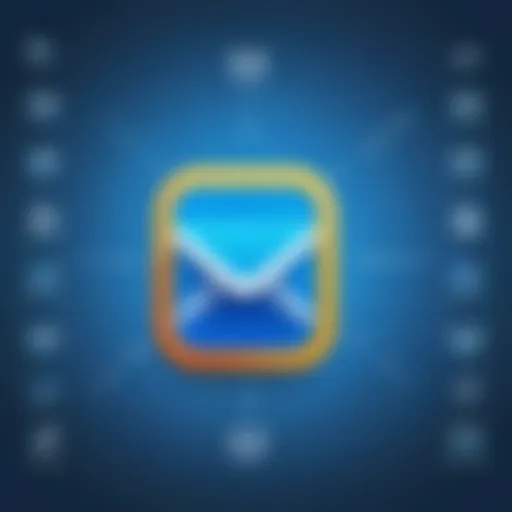 Illustration showcasing various email validation symbols