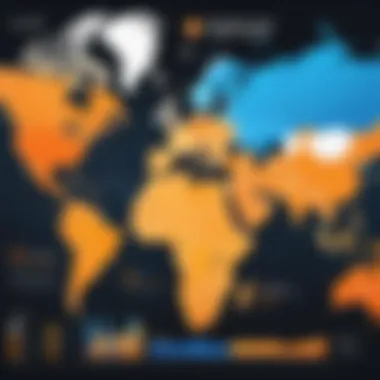 Graph showcasing AWS growth trends by region