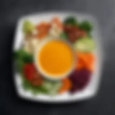 Artistic Lean Cuisine Presentation Artistic presentation of a Lean Cuisine meal highlighting ingredient quality and freshness