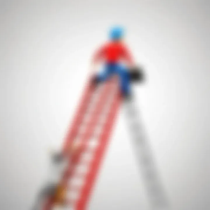 Career ladder symbolizing advancement opportunities in tech