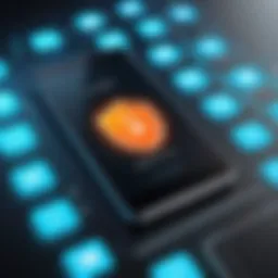 Smartphone with security icons
