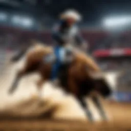 Champion Bull Rider in Action