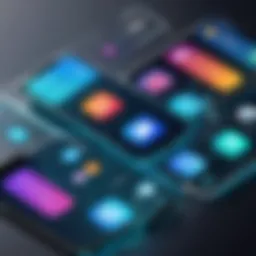 Conceptual representation of mobile app development