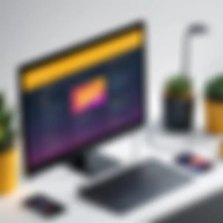 A vibrant JavaScript project displayed on multiple devices