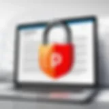 Secure digital document showcasing encryption