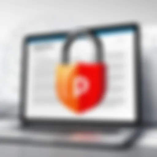 Secure digital document showcasing encryption