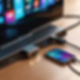 Wired smartphone connection to TV using HDMI cable