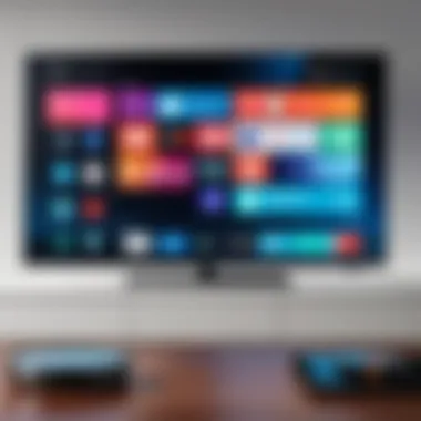 TV User Interface with Mobile Integration User interface of a TV with mobile device integration
