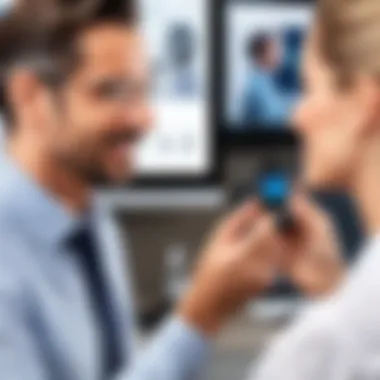 Customer interacting with a Costco hearing aid expert for personalized service.