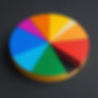 Customized pie chart with distinct color segments