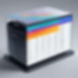 Visual representation of a well-structured data table showcasing categories and values.