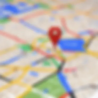 User Interface of Google Maps with Markers User interface of Google Maps with markers