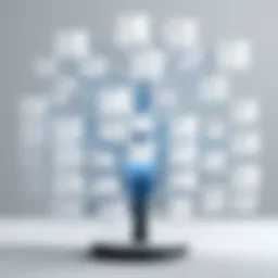 Example of an organizational chart in Microsoft Word showcasing various roles and departments.