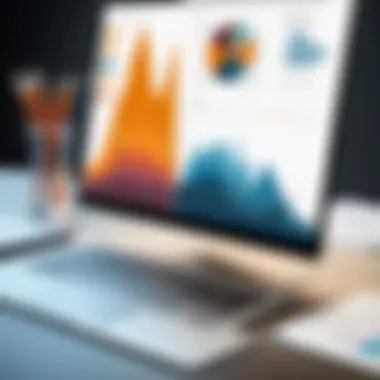 Data Storytelling with Tableau An artistic representation of storytelling through data visualizations in Tableau.