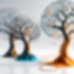 Conceptual illustration of divergent thinking with various ideas branching out.
