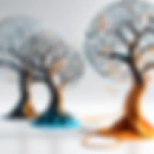 Conceptual illustration of divergent thinking with various ideas branching out.