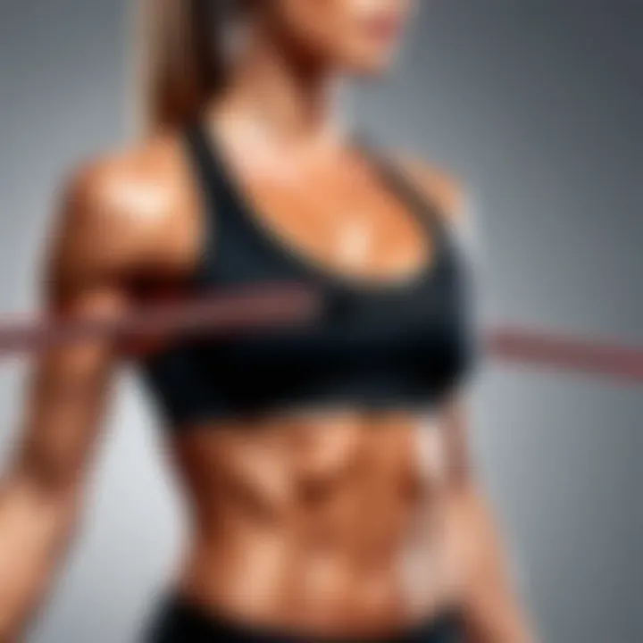 Upper body workout with resistance bands