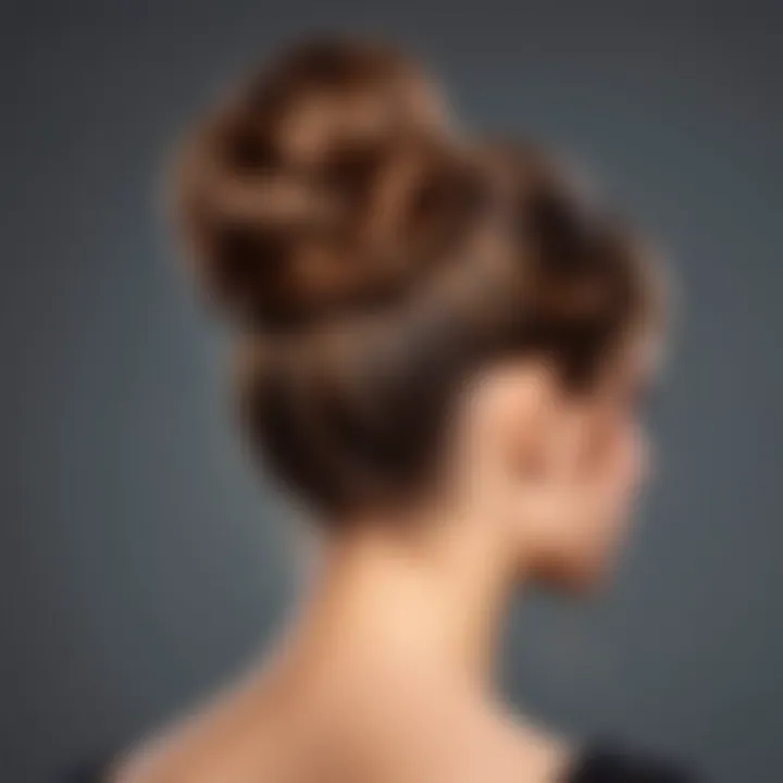 Messy bun with effortless charm and texture