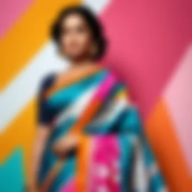 Bold color combinations on Masaba saree