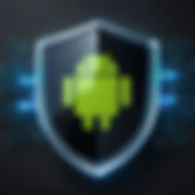 Illustration of a shield protecting an Android device