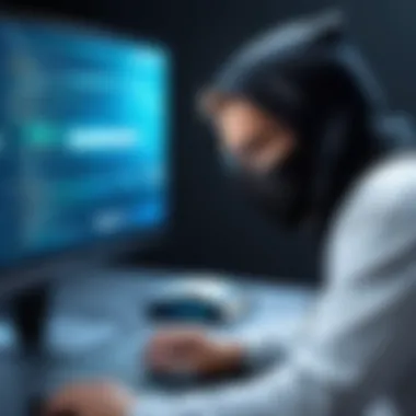 Ethical Hacking Principles Engaging illustration of ethical hacking principles highlighting security measures