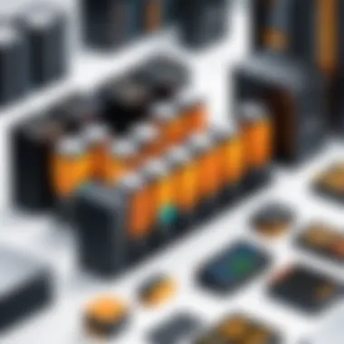 Diverse Storage Options Abstract representation of various AWS database storage options