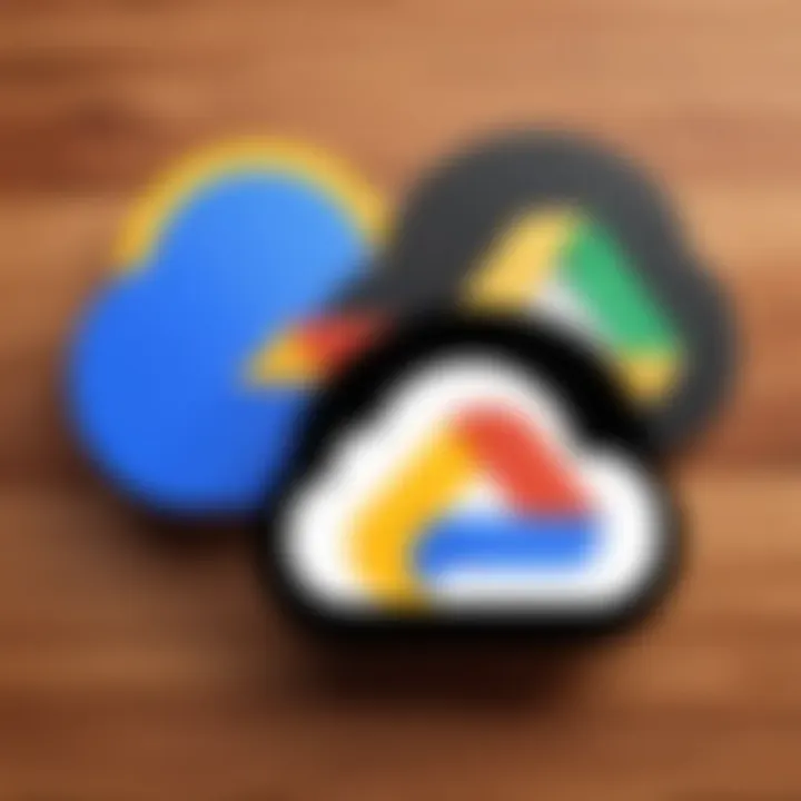 Visual comparison of Google Cloud and Google Drive logos