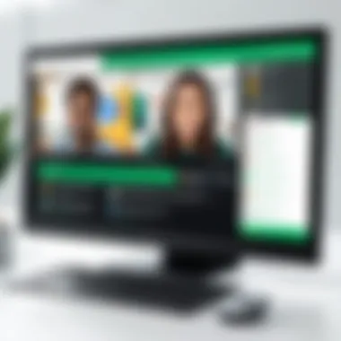 Screen displaying Google Hangouts interface with features highlighted