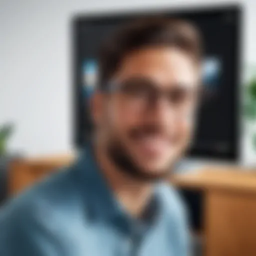 User engaging in a video call on Google Hangouts