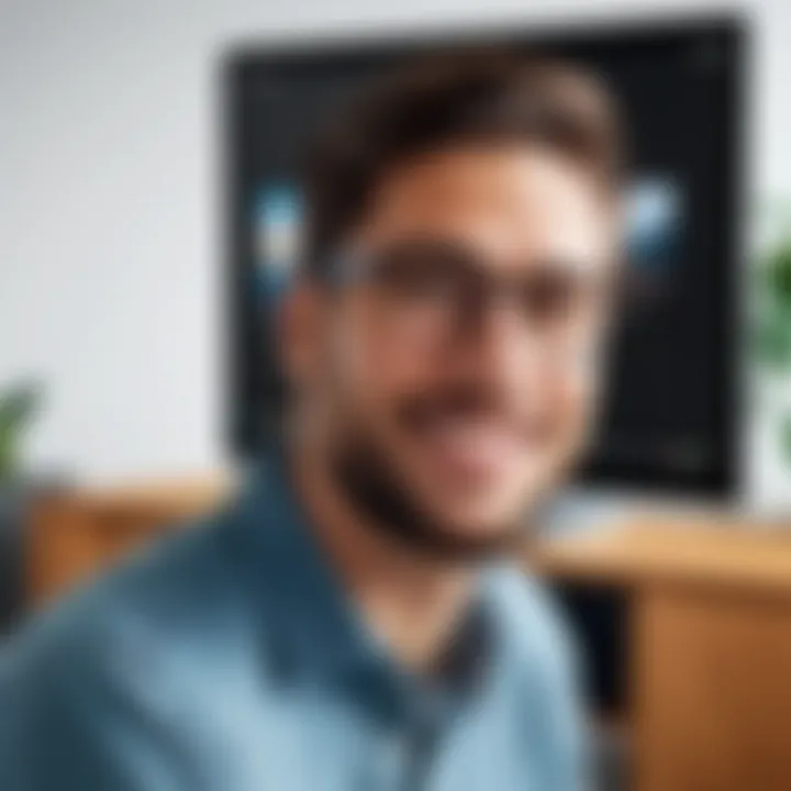 User engaging in a video call on Google Hangouts