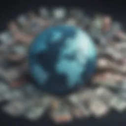 Illustration depicting global currency exchange
