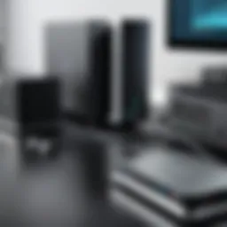 Illustration of networking devices in a home setup