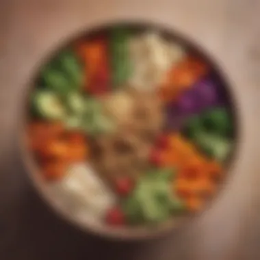 Colorful quinoa bowl with assorted vegetables