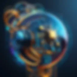 An abstract representation of artificial intelligence concepts