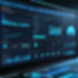 A digital dashboard showcasing data analytics tools