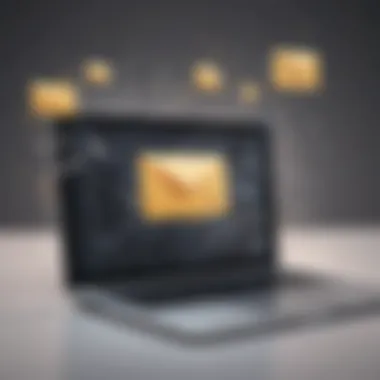 Digital Noise of Spam Artistic interpretation showing spam emails as digital noise polluting the inbox