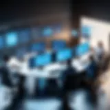 A dynamic team collaborating on software development using XP practices