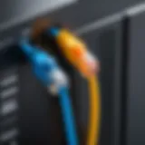 Fiber LAN Cable Connection