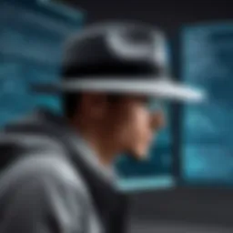 Conceptual representation of gray hat hacking