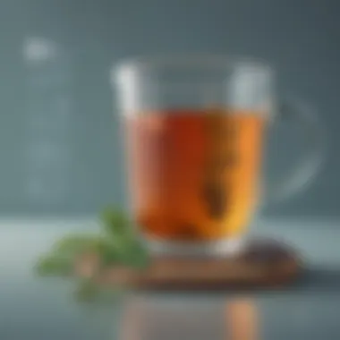 Herbal tea being brewed for relaxation during pregnancy