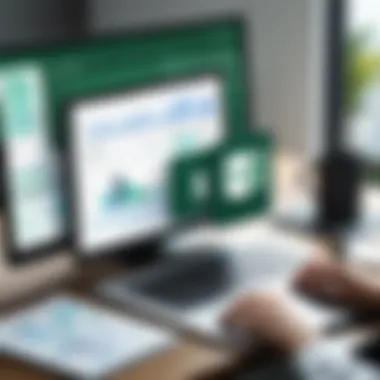 Excel Applications Across Professions Visual representation of Excel applications in different professional fields.