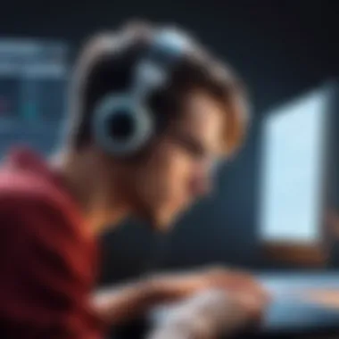 Understanding Legal Considerations A person contemplating legal aspects while downloading music.