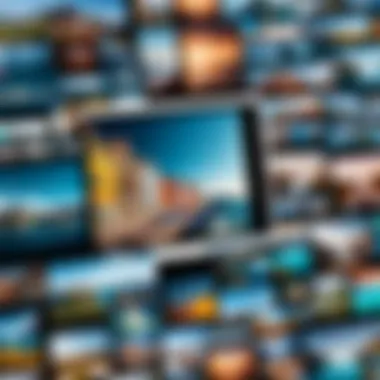 Creative Layout of Linked Photos A creative layout showing photos linked to various destinations
