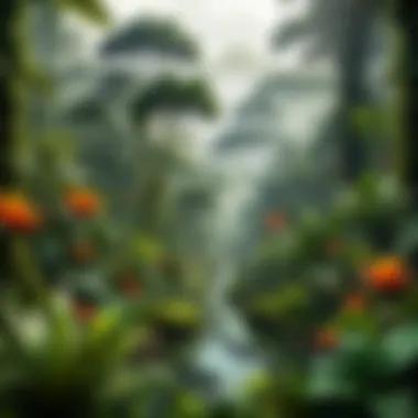 The Richness of Rainforest Ecosystems A lush rainforest teeming with flora and fauna
