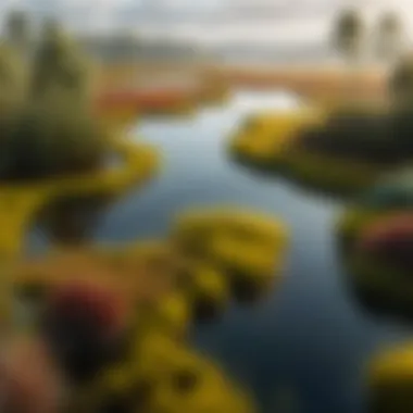 Vital Roles of Wetland Ecosystems A serene wetland habitat supporting various species