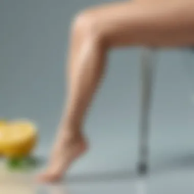 Lemon juice depilatory legs