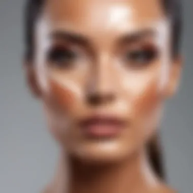 Beautifully contoured face highlighting the cheekbones.